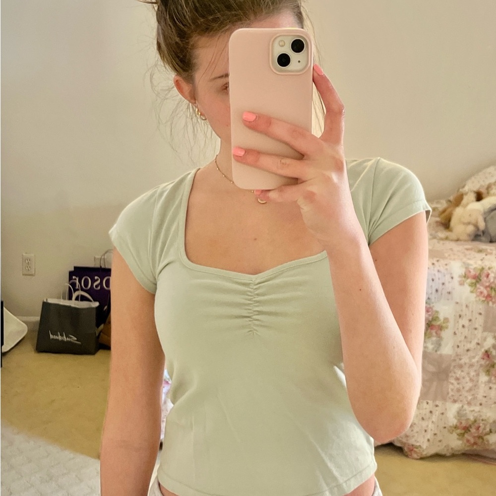 Brandy Melville Mint Green Crop Top